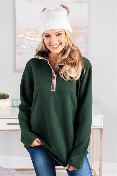 Out And About Green Quilted Pullover Pullover The Mint Julep