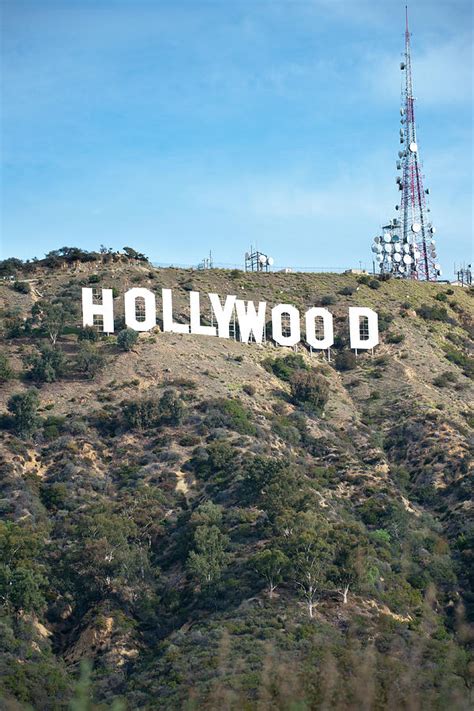 Hollywood Hills Sign Vertical Color Los Angeles California Photograph