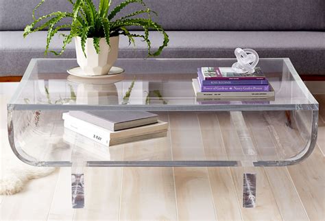 Stylish And Functional Acrylic Coffee Tables With Shelf Coffee Table