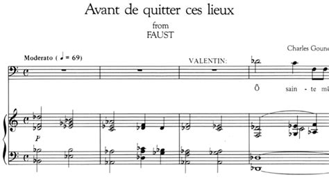 Avant De Quitter Ces Lieux From Faust Charles Gounod Piano Accompaniment YouTube