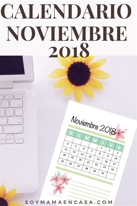 Muy Lindo Calendario Noviembre 2018 Imprimible Gratis Calendario2018