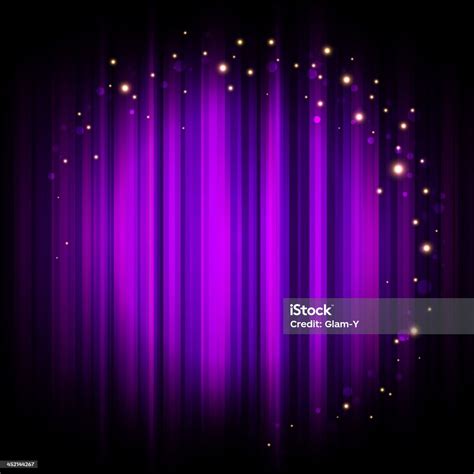 Vector Purple Stage Background With Lights Stock Illustration