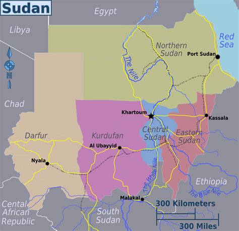 Large Regions Map Of Sudan Sudan Africa Mapsland Maps Of The World