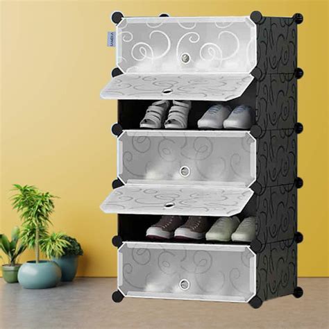 Buy Samdiya Large 5 Tier Cube Diy Portable Shoe Storage Organizer Tower