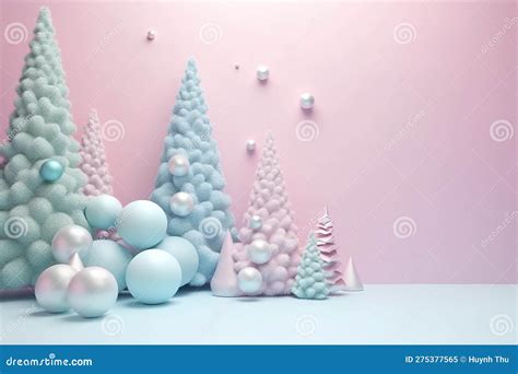 Pastel Art Christmas Holidays Background Greeting Card Space For Text