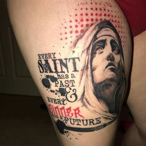 Religious Trash Polka Tattoo Designs