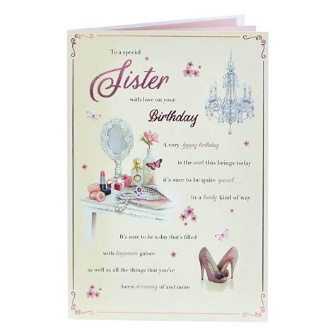 Buy Birthday Card To A Special Sister With Love For Gbp 099 Card Factory Uk