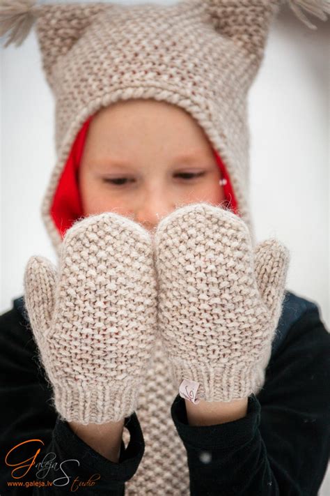 Extra Warm Double Mittens Hand Knitted Mittens With Fleece Etsy