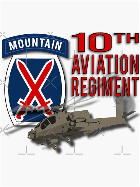 10th Aviation Regiment Apache Sticker For Sale By Jcmeyer Redbubble