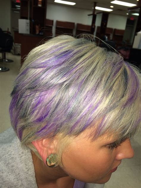 Funky Fun Hair Purple Hair Highlights Short Purple Hair Pixie Hair