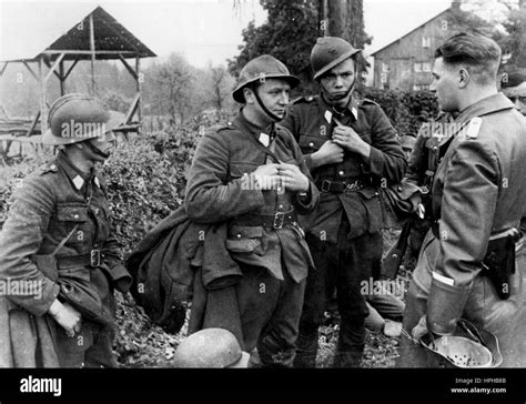 Belgian soldiers captured by the German Wehrmacht after the conquest of