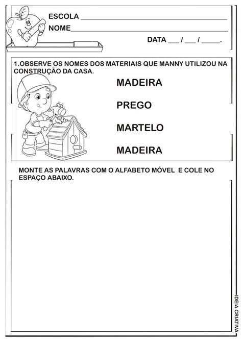 Caderno De Atividades Língua Portuguesa Projeto No Fundo Do Mar Grátis