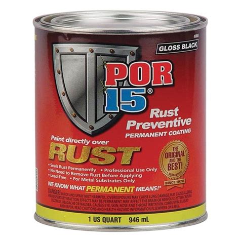 Por 15 Rust Preventive Paint Gloss Black Qt Tp Tools And Equipment