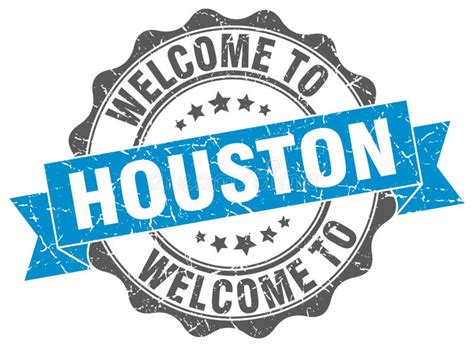 Welcome To Houston Grunge Rubber Stamp On White Background Vector