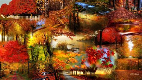 Autumn Collage Laptop Wallpapers Wallpaper Cave