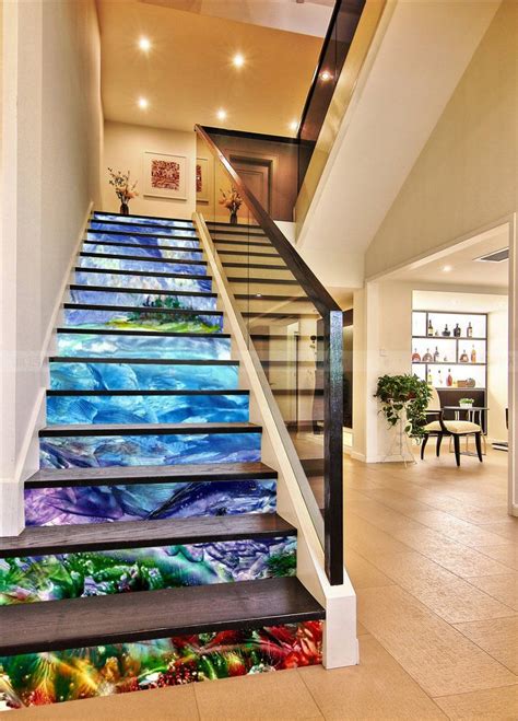 3d Magic Land Stair Risers Sticker Pvc Sticker Mural Stairs Etsy