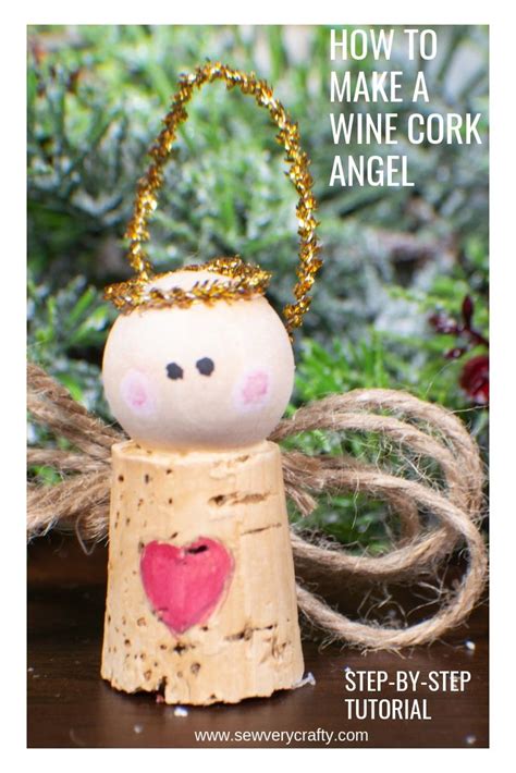 How To Make A Wine Cork Christmas Angel Ornament Christmas Angel