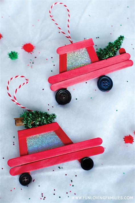 Diy Car And Truck Popsicle Stick Christmas Ornaments Fun Loving Families