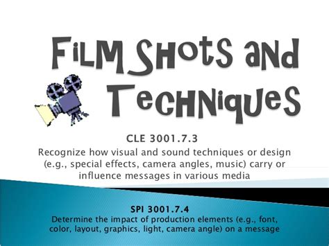 Film Shots And Techniques