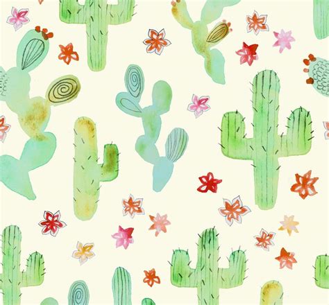 Watercolor Cactus Wallpapers Top Free Watercolor Cactus Backgrounds