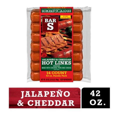 Jalapeño And Cheddar Hot Links Southwestern Style Sausages 42 Oz Fry