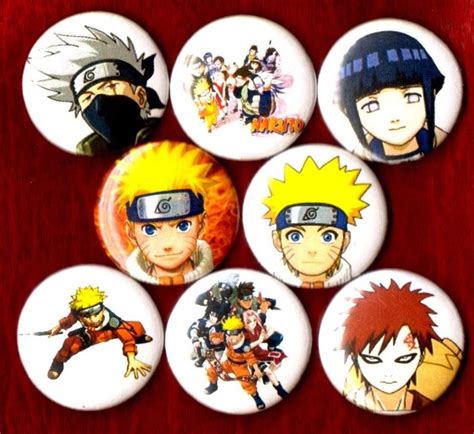 Naruto 8 New 1 Inch Pins Buttons Badges Anime Ebay Tryapp Pin