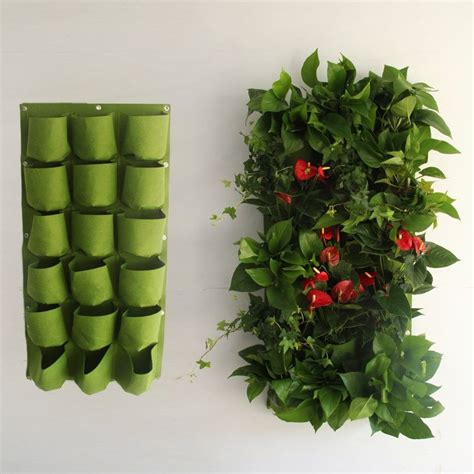 2021 Green Garden Grow Bag Pockets Vertical Planter Wall Mounted