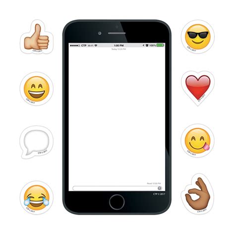 Emoji Smartphone And Bonus Emojis 6 Designer Cut Outs Ctp8218
