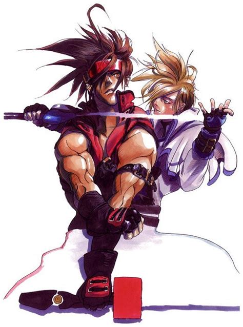sol and ky kiske from guilty gear x2 illustration artwork gaming videogames gamer character