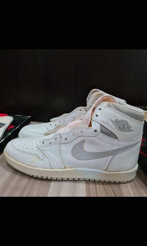 Air Jordan 1 Natural Grey 1985 Og Mens Fashion Footwear Sneakers On