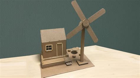 How To Make A Mini Wind Turbine Generator From Cardboard At Home