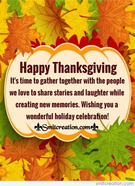 Wishing You A Wonderful Celebration Of Thanksgiving