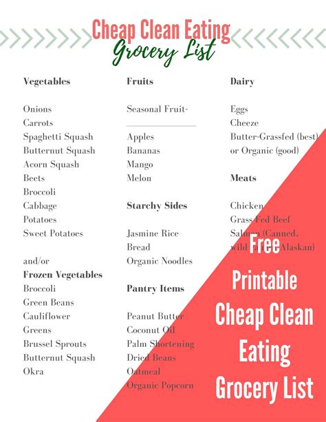 Need To Eat Clean On A Budget Check Out This Cheap Clean Eating