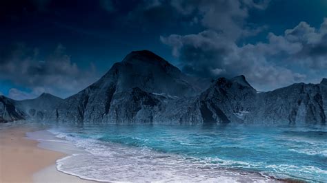 Mountain And Turquoise Sea