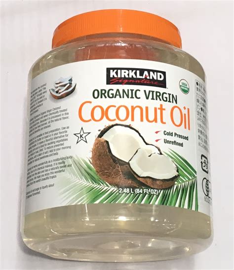 Groceries Oil Kirkland Signature Organic Virgin Coconut Oil Cold