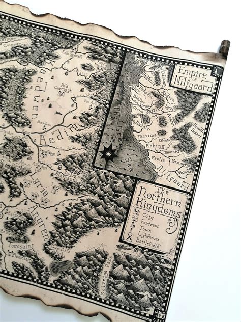The Witcher World Map The Northern Kingdoms Map Nilfgaardian Etsy
