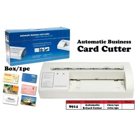 The martin yale business card slitters require manual insertion of the sheets into the slitter, and with this small amount of effort one can create multiple cards a minute. 8914 Automatic Business Card Cutter