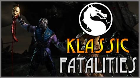 Mortal Kombat X All Klassic Fatalities Pack 1 And Pack 2 Youtube