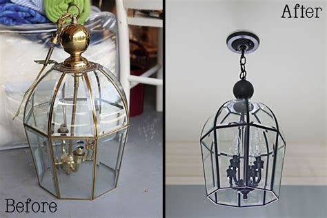 Like making over the light fixture in our small downstairs bathroom. I Give this Ten a Ten - Bower Power | Painting light ...