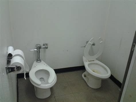 This Bathroom Had Two Toilets In One Stall Mildlyinteresting