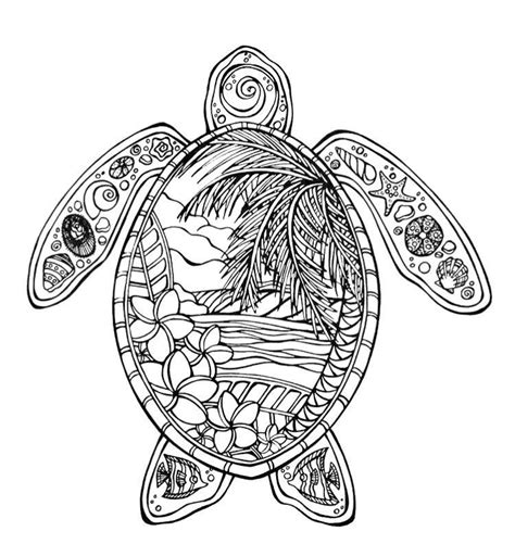 Abstract Turtle Coloring Pages For Adults Coloring Pages