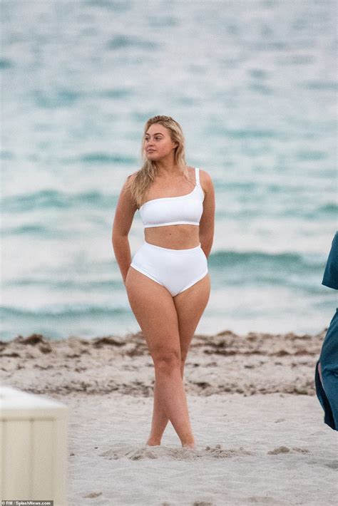 Iskra Lawrence Hits The Beach For A Stunning Swimwear Shoot In Miami