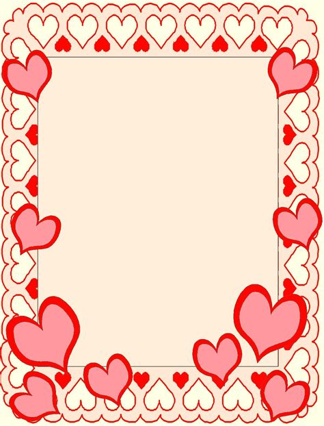 Border Clip Art Frames Borders Valentines Day Coloring Valentines