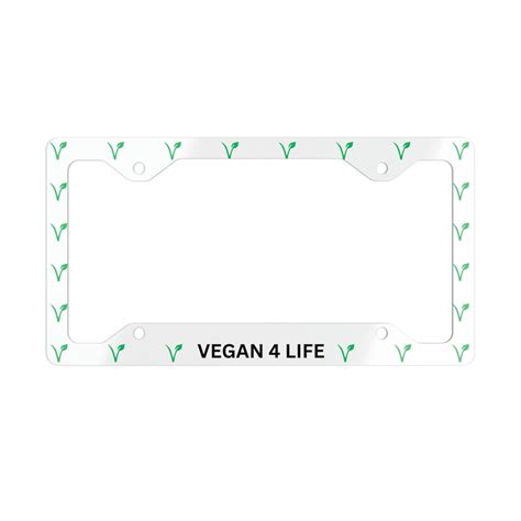 vegan licence plate frame license plate for vegans veganism license plate vegan ts etsy