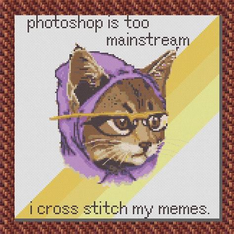 A Hipster Kitty Pattern Hipster Kitty Know Your Meme