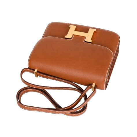 Hermes Constance Bag 18 Rare Fauve Barenia Leather Gold Hardware