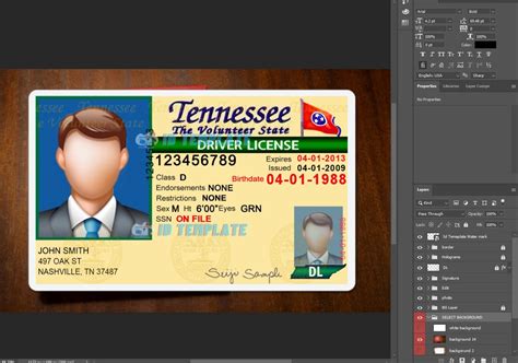 Tennessee Driving License Psd Template Old Driving License Template