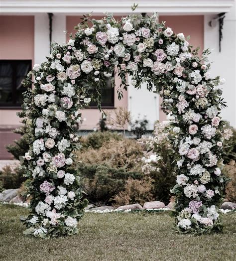 Beautiful Wedding Arch With Flowers Stock Photo Image Of Bridal