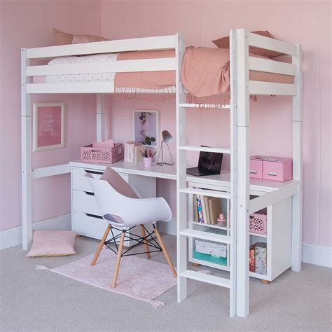 Buddy Beech Highsleeper Girls Loft Bed Bed For Girls Room Bed With