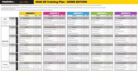Download the home workout plan calendar pdf included in each post below. MAR-20 HOME #HyperWorkouts - Home Workout Plan | AdapNation
